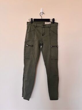 Pistola Size 28 Womens Grunge Olive Zipper Hunter Jeans In Eden Indie Sleaze